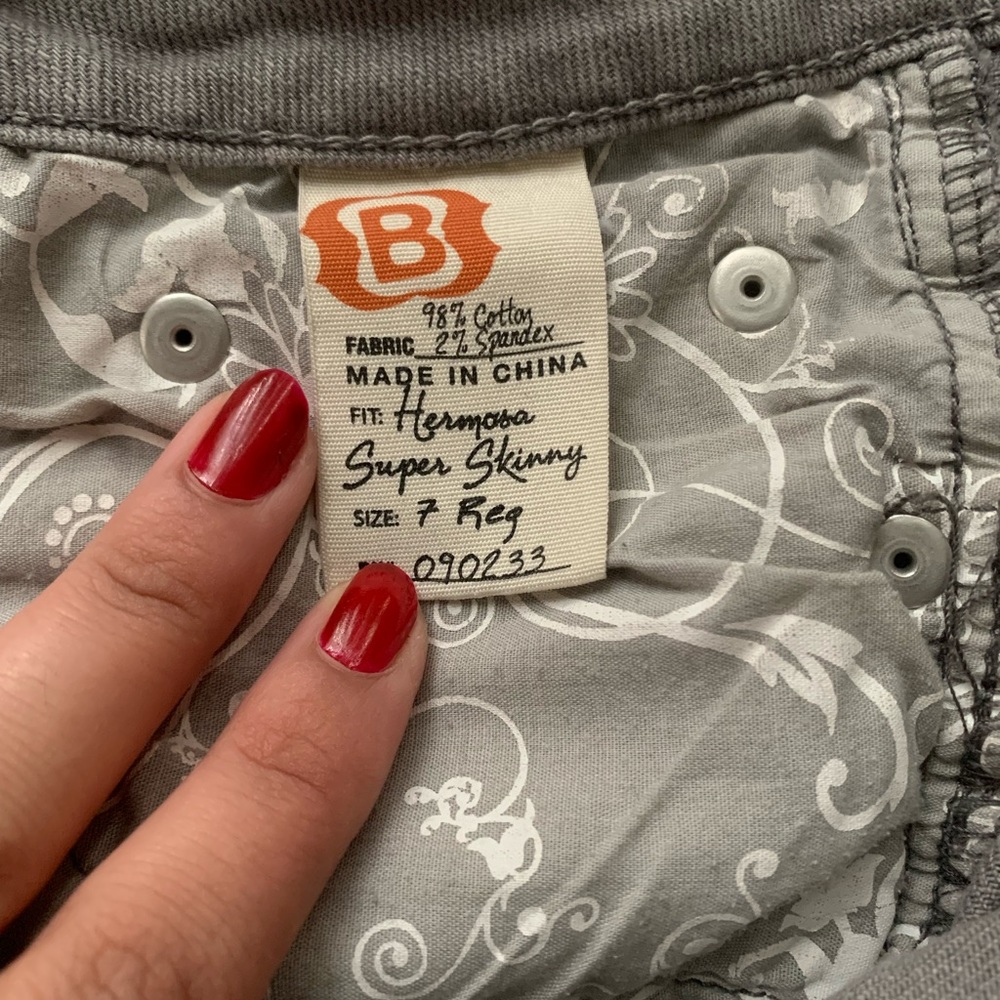 B hermosa super skinny jeans juniors SZ 7 low rise . - Picture 11 of 12